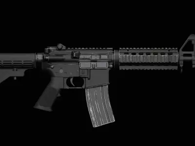 M4-SBR ar - rifle Low-poly 3D model