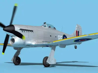 Hawker Hawker Tempest MK1 V04 3D model