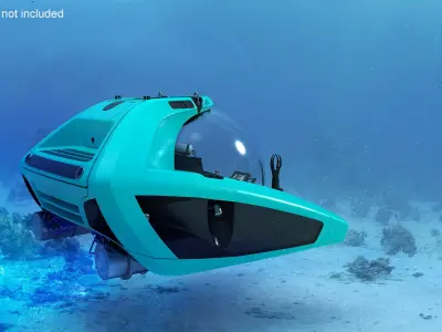 Futuristic Submersible Vehicle 3D model