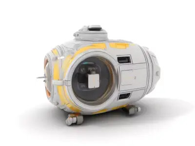 Futuristic Submersible Capsule Model Pack Low-poly 3D model