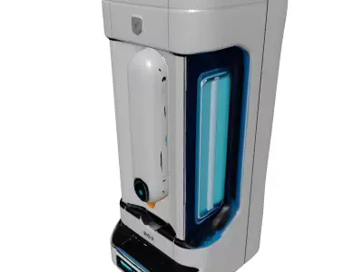 Futuristic WallMounted Smart Dispenser 3D model