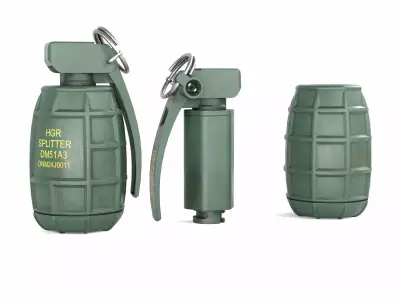DM51 Hand Grenade Low-poly 3D model purchase