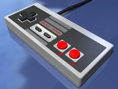 Vintage Video Game Controller 3D model
