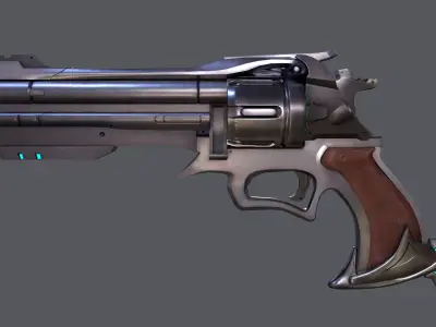 McCree Peacekeeper Low-poly 3D model