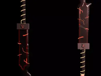 Stylized sword Low-poly 3D model