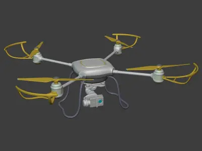 Drone Low-poly 3D model from CGTrader