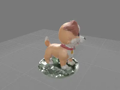 Puppy Dog Figurine Model Free 3D print model