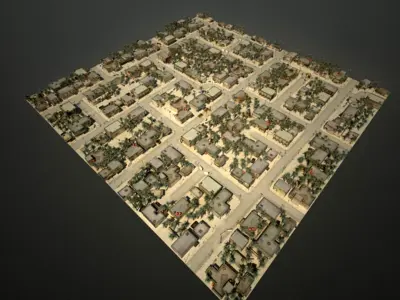 Arab Cityscape Set 02 - Low Poly 3D model