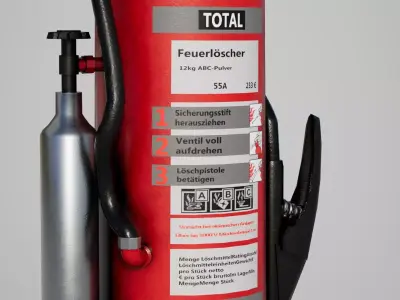 ABC Fire Extinguisher 6kg and 12kg Low Poly 3D Model Low-poly 3D model