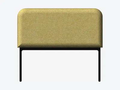 Furniture - Chair - Contemporary - Line - Footstool Low-poly 3D model