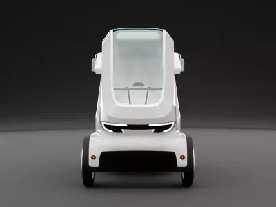 Quadracycle Cargo Bike Full Assembly STEP FBX STL OBJ 3D model