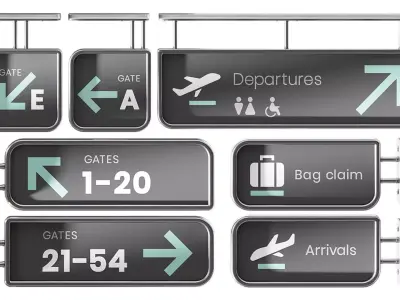 Airport Navigation Set 02 3D model
