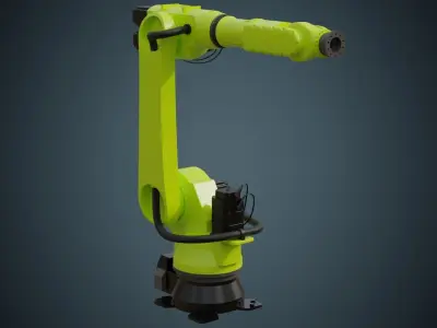 Industrial Robot 4 Basic Low-poly 3D model