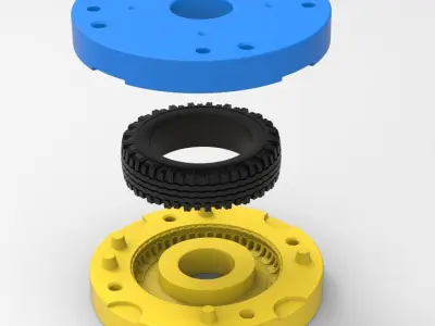 Mold for diecast tire 12 Scale 1 to 10 and 1 to 14 and 1 to 25 3D print model