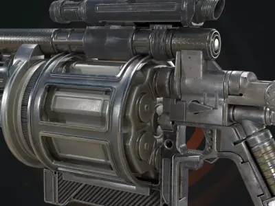 Heavy Magnetic Grenade Launcher Iron Storm 3D model