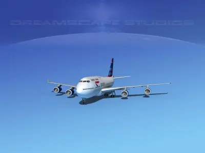 Boeing 747-400 British Airways 3D model