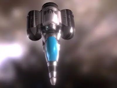 Scifi Space Ship Low-poly 3D model