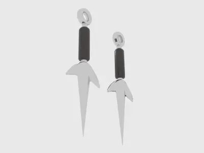 Ninja Kunai Dagger Low-poly 3D model