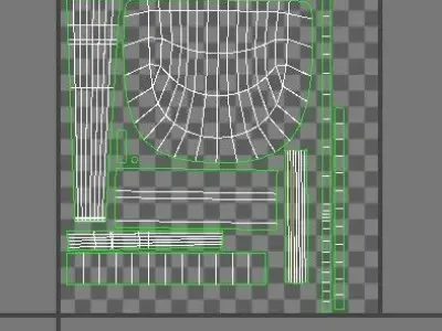 Dirty Wooden Chair  Low-poly 3D model