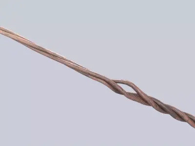 Wooden sword Low-poly 3D model get