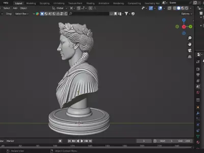 Medieval Roman Queen Chess Piece 3D print model