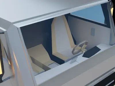 Cyberpunk Truck  Free low-poly 3D model