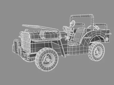 Jeep 3D toy military 3D model