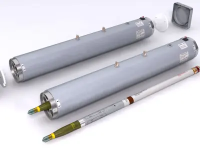 LAU-68 LAU-131 Rocket Launchers for Hydra 70 3D model