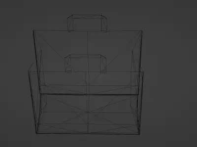 Paper Bag--  Customizable- Realistic 3D Model 3D model