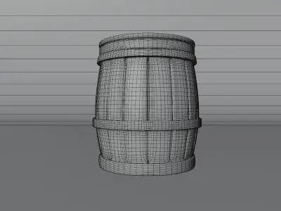 Stylized Wooden Beer Mug  Tavern Prop Low-poly 3D model