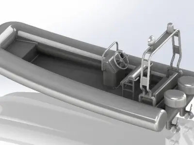 inflatable boat 3D model