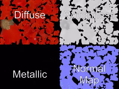 Vibrant Coral Reef model pack Low-poly 3D model