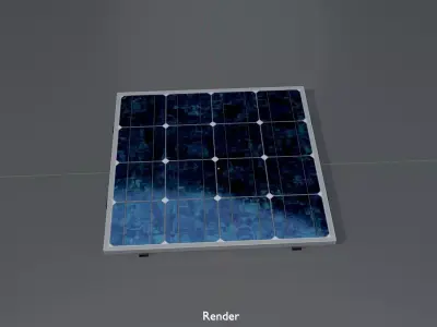 Solar module version 3 2x2m without stand 3D Model Pack