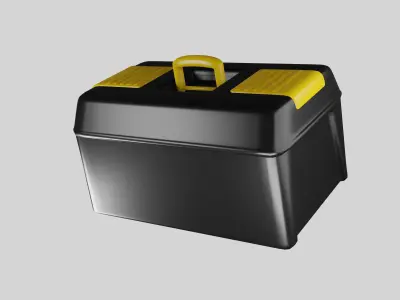 Black plastic box for instruments  3D model