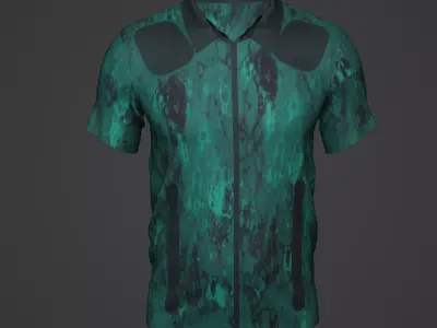 Military Soldier Clothing T-shirt Low-poly 3D model 13