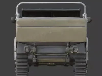 WWII Track Troop Carrier 3D Model Low-poly 3D model
