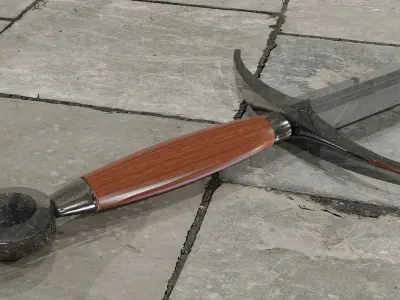 Sword in brick wall 3D model