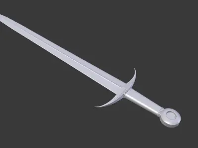 Sword Low-poly 3D model 29