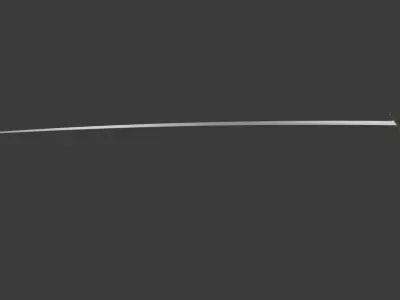 Shamshir Curved Sword 3D Model Low-poly 3D model