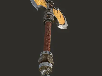Low Poly Axe Free low-poly 3D model get