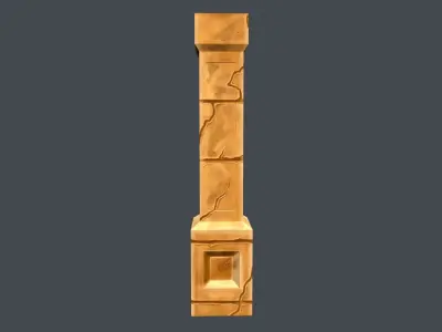 Low Poly Sand Pillar Free low-poly 3D model