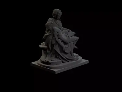 Roman Historic Marble Figure Sculpture Art Print 3D print model