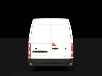 2015 Renault Master Van Low-poly 3D model