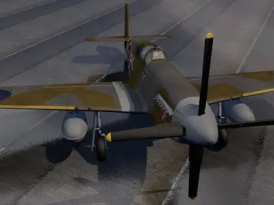 North American Mustang Mk-3 - RAF 3D model