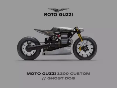 Moto Guzzi 1200 Cafe Racer Motorcycle 3D model