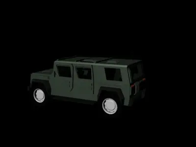 4x4 Jeep Offroader Low-poly 3D model