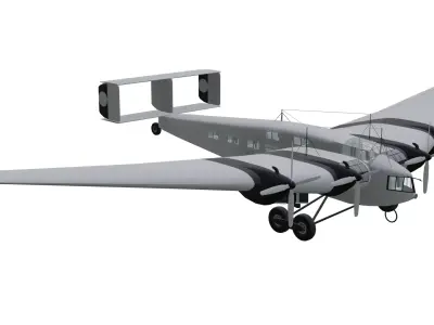 Junkers G38 Low-poly 3D model
