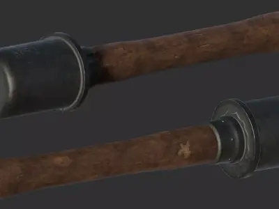 M24 Stielhandgranade Low-poly 3D model
