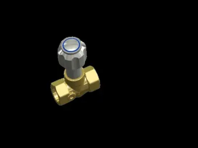 Water Tap Conceal Stop cock 1 in Escoo Flat  3D model