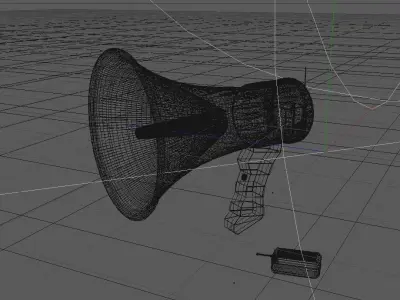 wireless Megaphone  3d Modeling  Low-poly 3D model